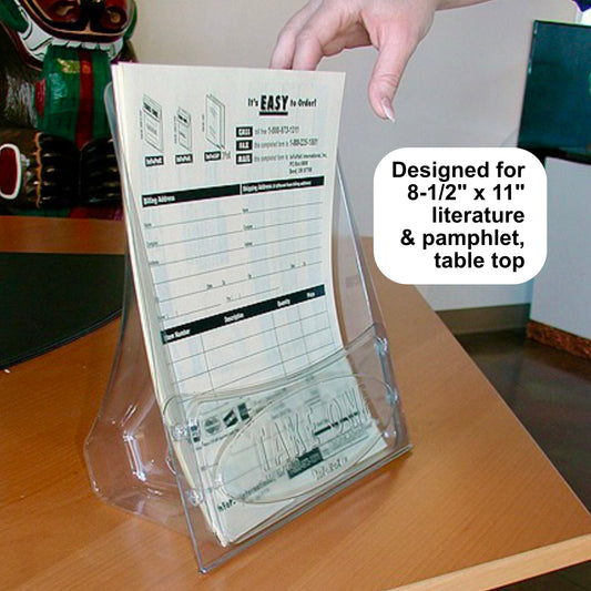 InFoRAK-8-1/2" x 11" table top literature holder