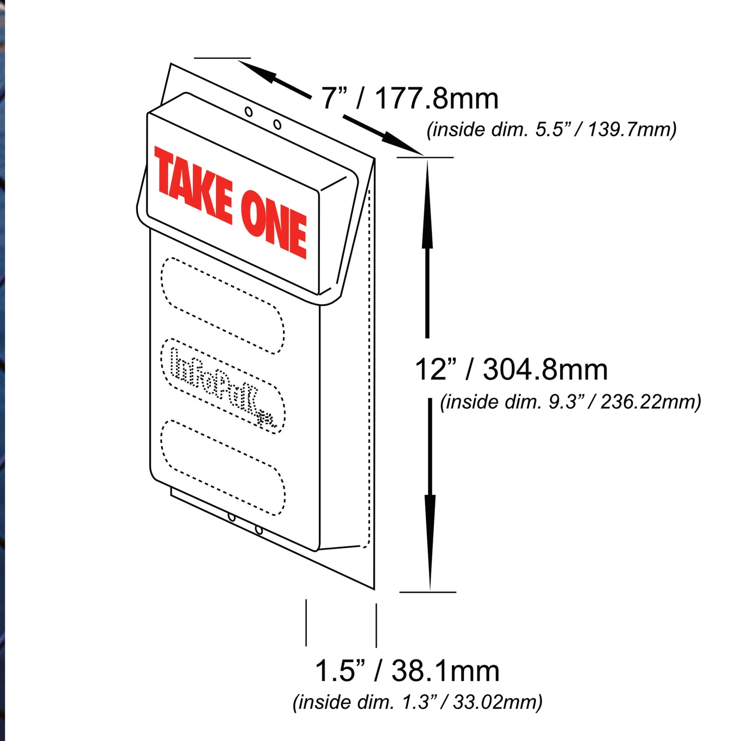 InFoPaK JR.- Half-Fold or Tri-Fold size outdoor literature holder