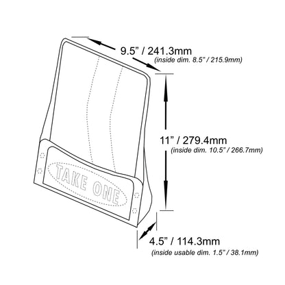 InFoRAK-8-1/2" x 11" table top literature holder